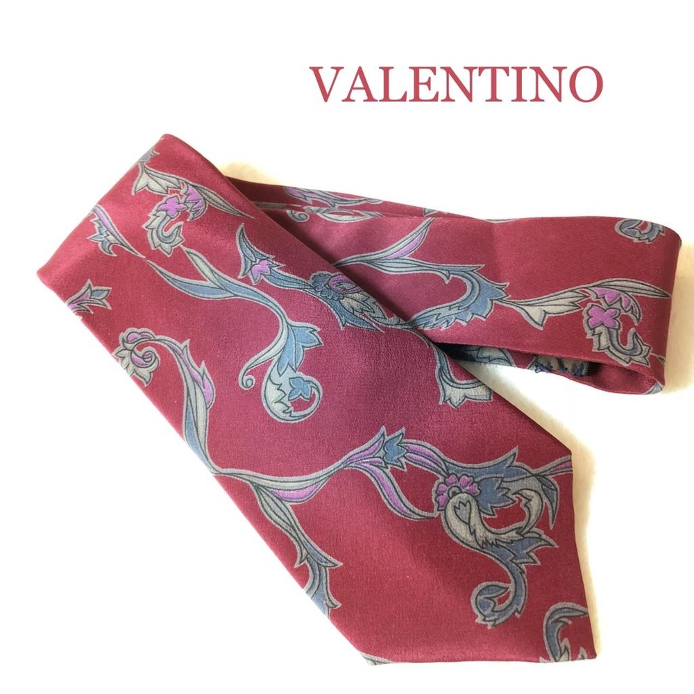 Auth. VALENTINO Silk Designer Tie